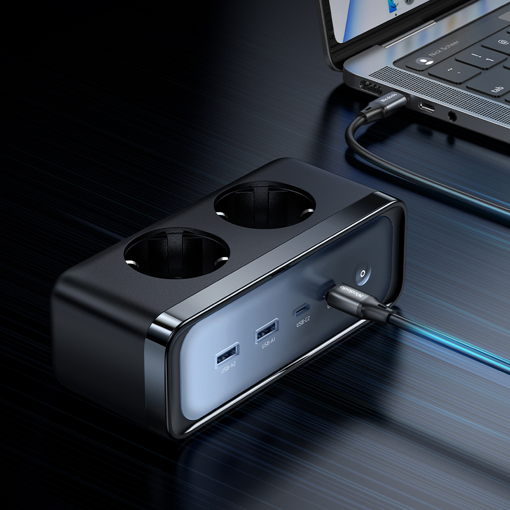 MCDODO Ładowarka Sieciowa GAN TYP C 6x USB-C 70W Czarna, Quick Charge