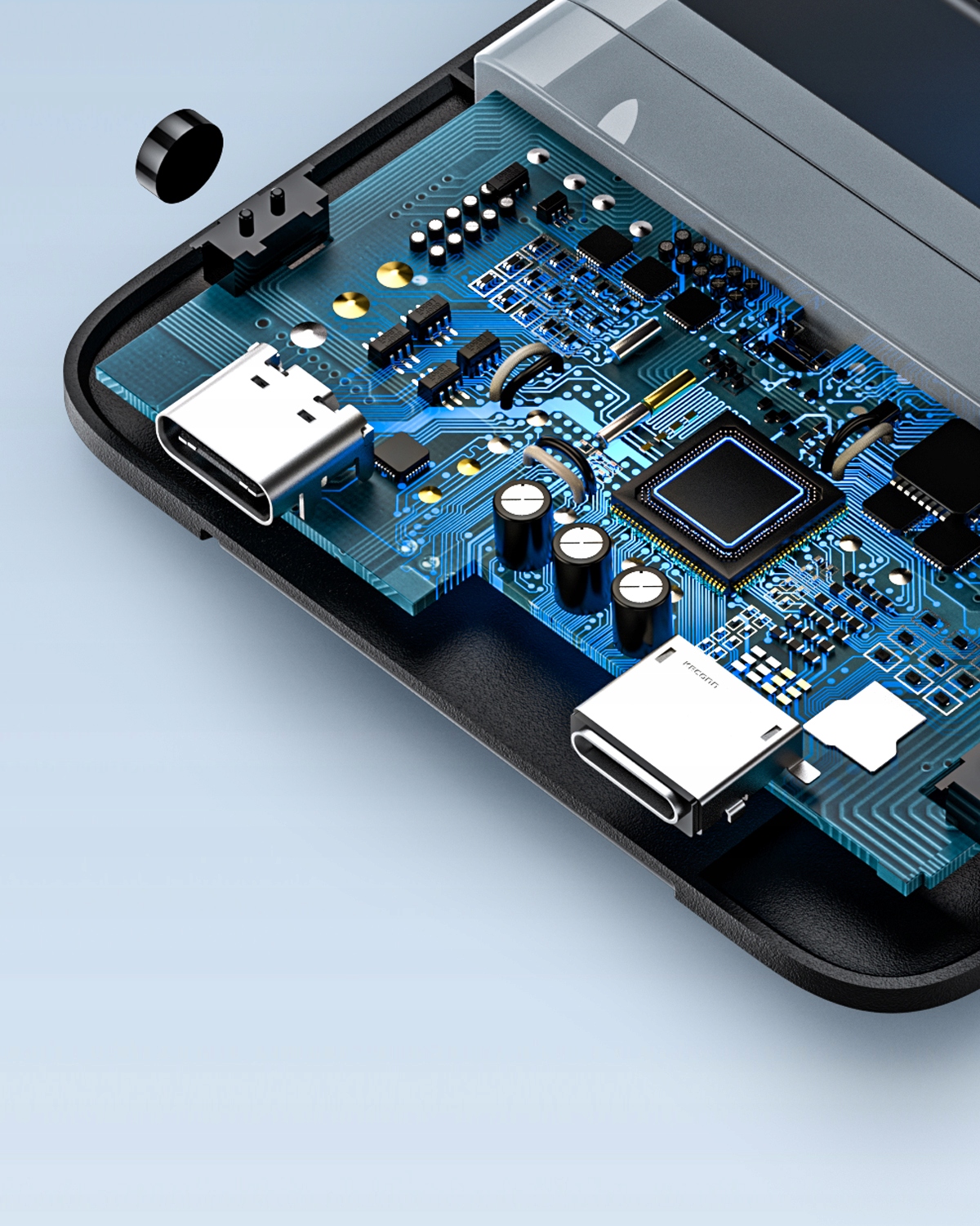 Powerbank Indukcyjny INNOSTYLE 10000mAh MagSafe Niebieski z Stojakiem