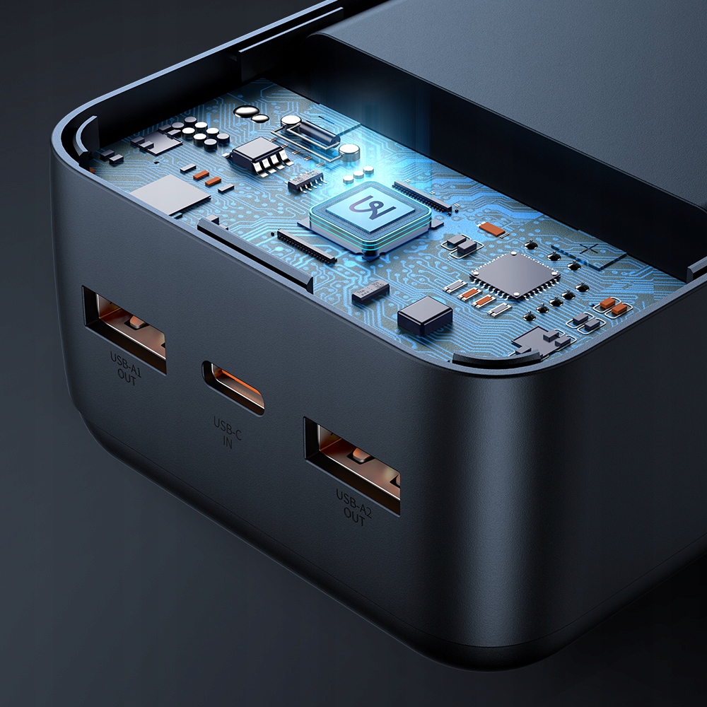 MCDODO Powerbank 30000mAh z wyświetlaczem, 3x USB, USB-C, 22,5W