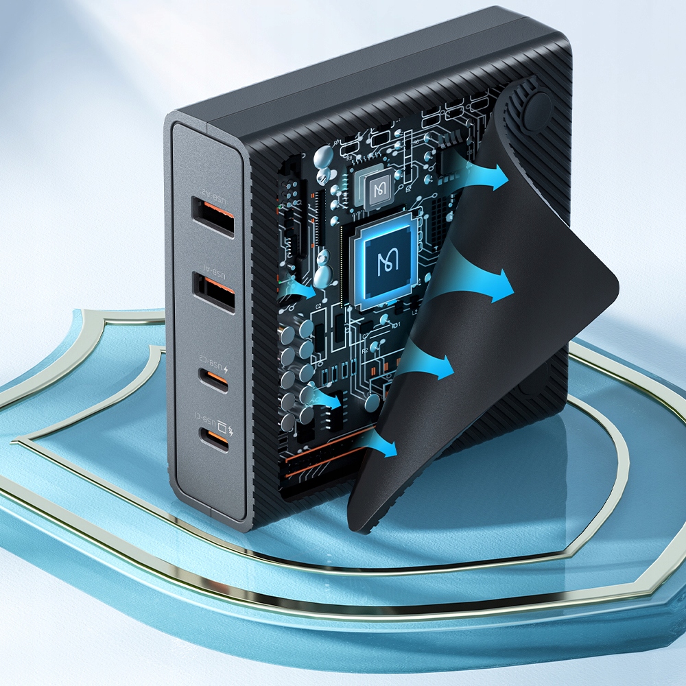 MCDODO Szybka Ładowarka Stacja Dokująca USB-C 100W z Kablem 1,2m