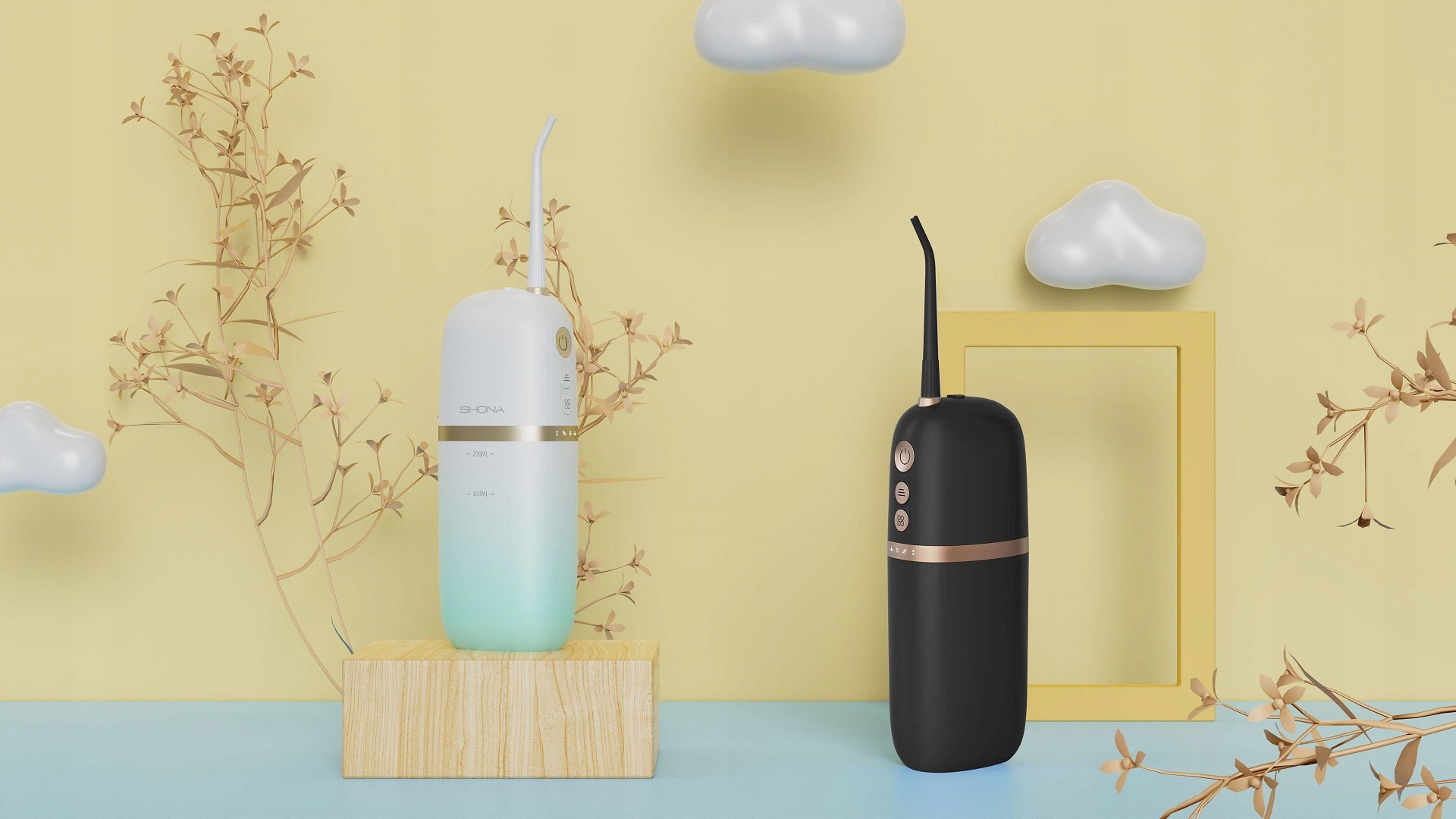 Bezprzewodowy irygator do zębów SHONA S200 PRO z etui i 4 końcówkami