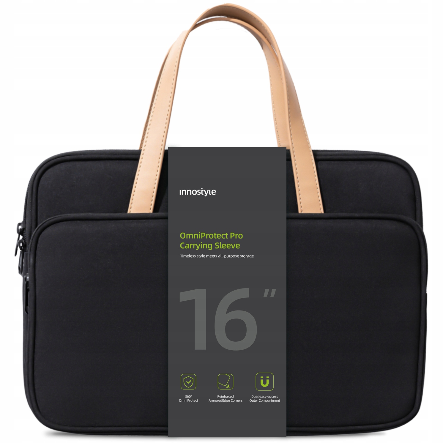 Torba na laptopa INNOSTYLE 15.6"/16" wodoodporna czarna OMNIPROTECT