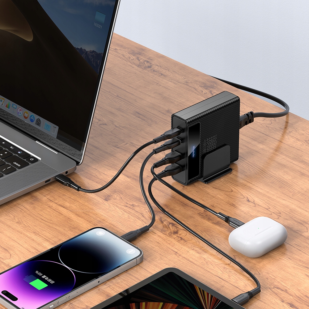 MCDODO Szybka Ładowarka Stacja Dokująca USB-C 100W z Kablem 1,2m