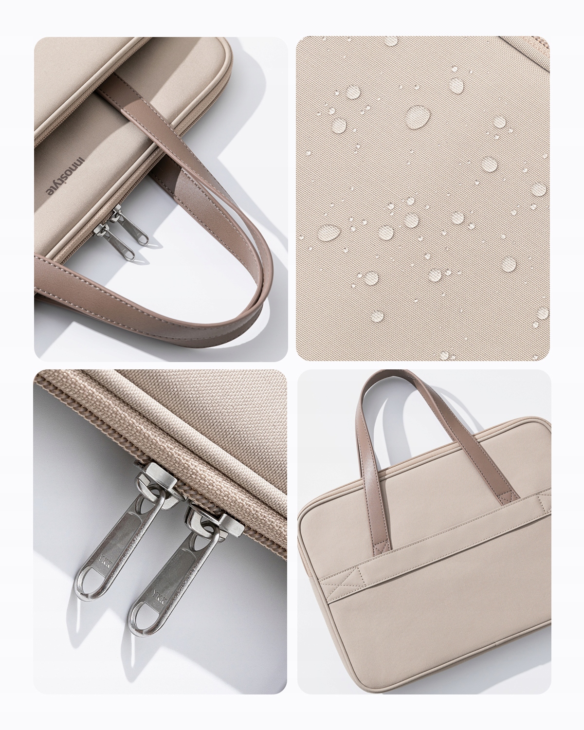 Beżowa Wodoodporna Torba na Laptop 14" INNOSTYLE OMNIPROTECT