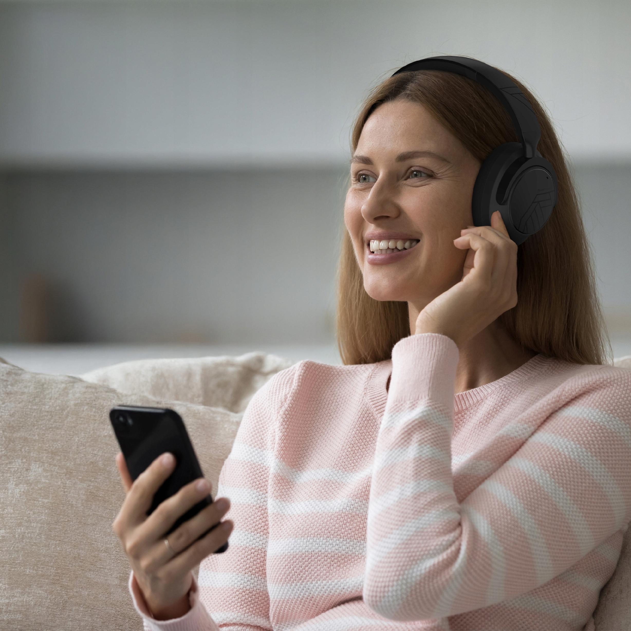 Słuchawki PREMIUM 70h Bluetooth PowerLocus Moonfly / Mikrofon / ANC + Etui