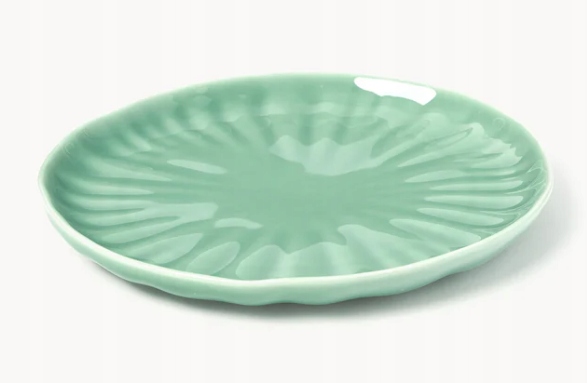 Komplet naczyń z porcelany z reliefem Sali dla 4 osób 12elem Miętowy