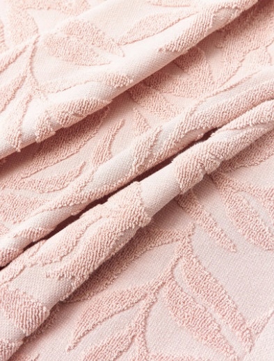 Ręcznik z wypukłą strukturą Leaf 2 x 30 x 30 cm Jasny różowy