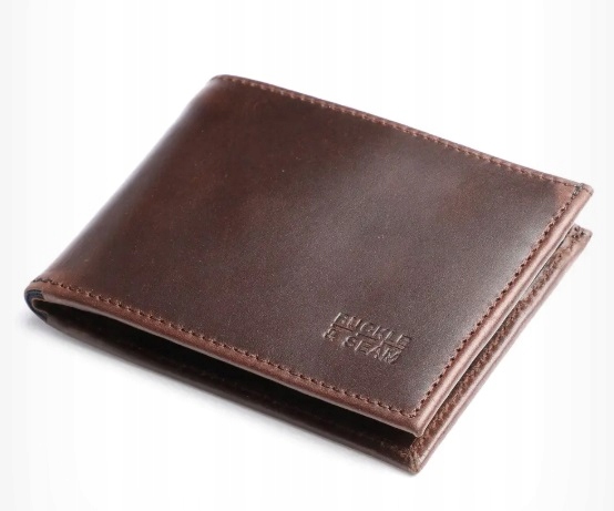 Buckle & Seam Bill Portfel skóra bydlęca brązowy