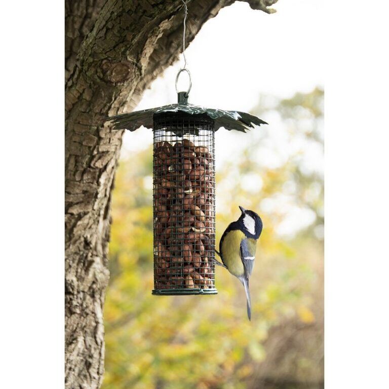 Karmnik dla ptaków Esschert Design nakrętka z dachem w kształcie liścia