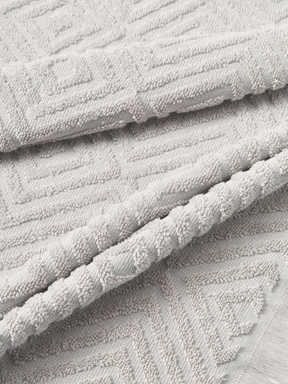 Komplet ręczników 2x kąpielowy 2x do rąk JACQUI bawełniane szare 4 elementy
