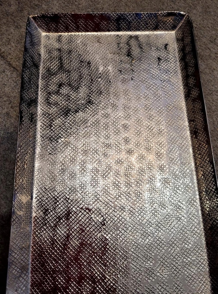 2 x taca dekoracyjna „Arabelle” srebrna, szerokość: 38 -17 cm + 28 -13 cm