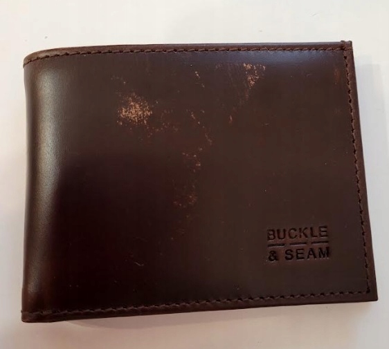 Buckle & Seam Bill Portfel skóra bydlęca brązowy