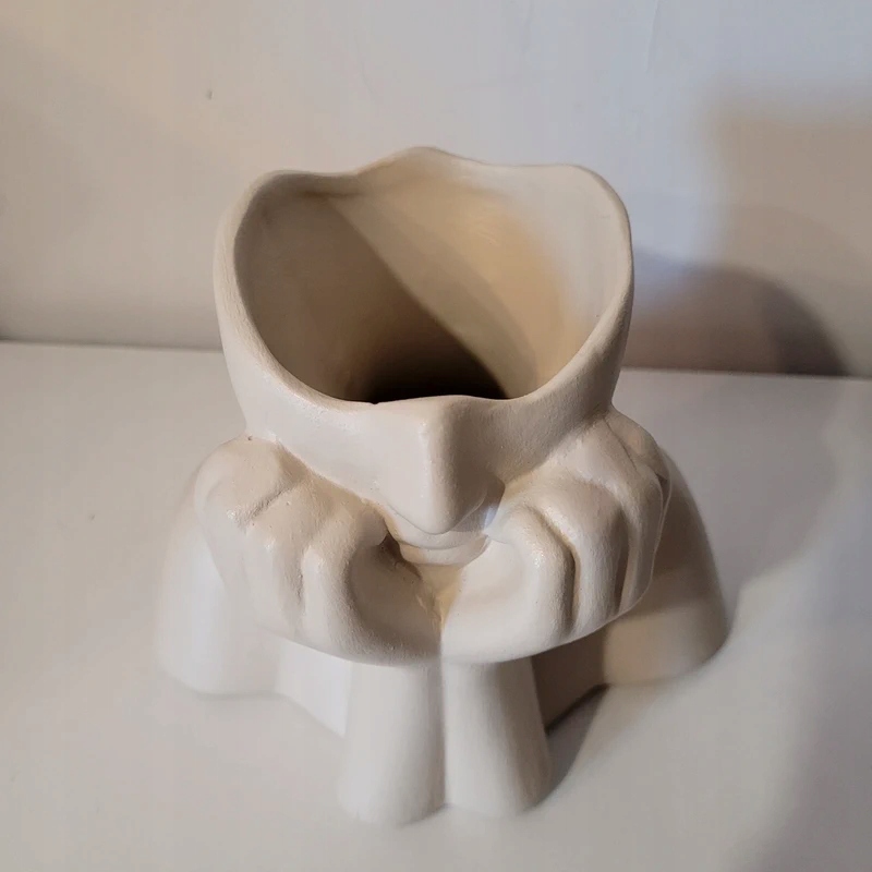 Wazon Asir ceramika 17 x 11 x 14 cm szary