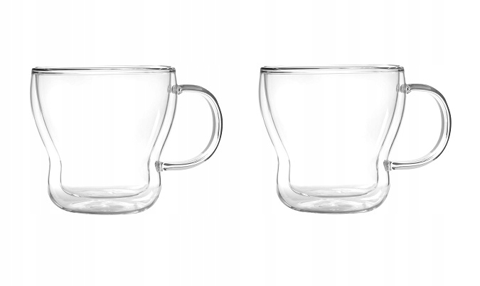 Filiżanka Vialli Design BOLLA SZKLANKI Z PODWÓJNĄ ŚCIANKĄ 370 ml 2 szt.