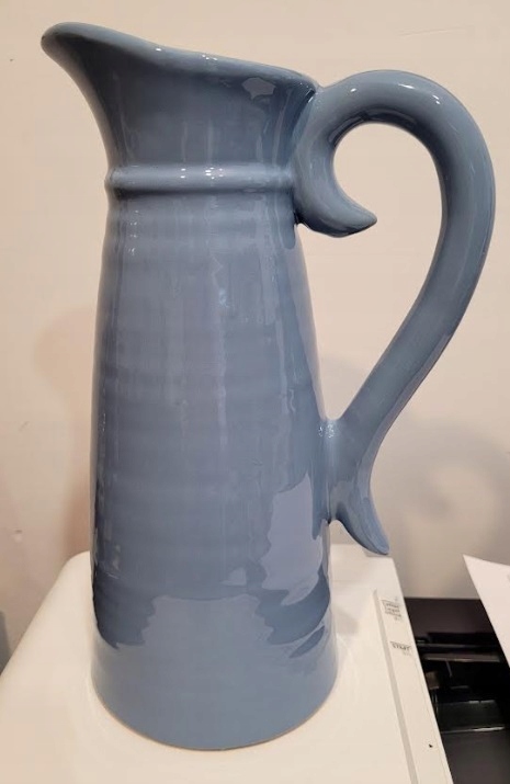 DZBANEK CERAMICZNY 19X14 CM H.31,3 CM JASNONIEBIESKI