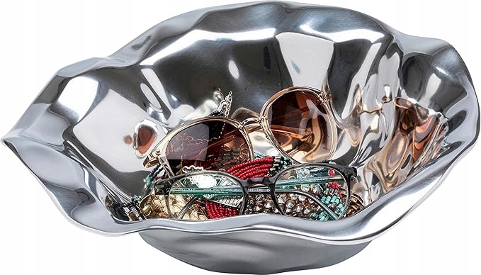 KARE Design dekoracyjna miska Jade srebro okrągła 30