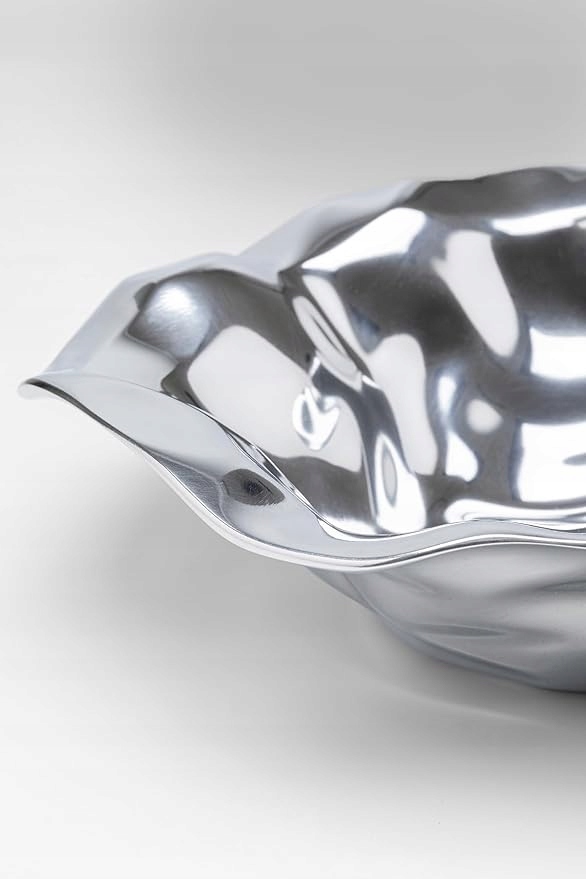 KARE Design dekoracyjna miska Jade srebro okrągła 30