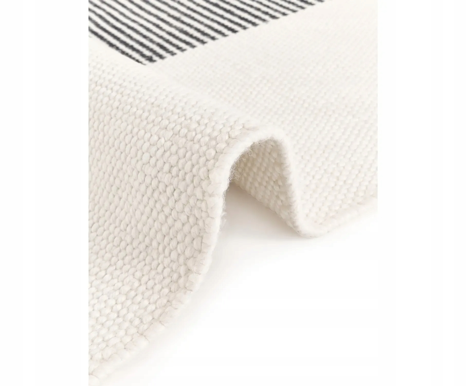 Chodnik Kami 80 x 150 cm biały czarny