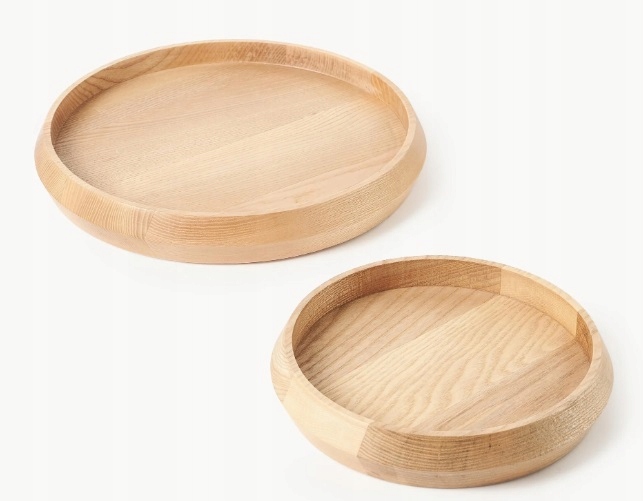 Komplet tac dekoracyjnych z drewna jesionowego Copenhagen, 2 elem.