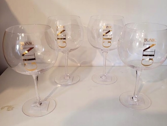 J-Line kieliszki do ginu, 4 szt. szklanek do wina Gin Tonic 180ml.