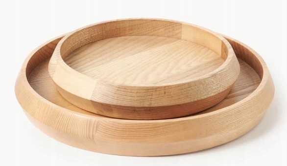 Komplet tac dekoracyjnych z drewna jesionowego Copenhagen, 2 elem.