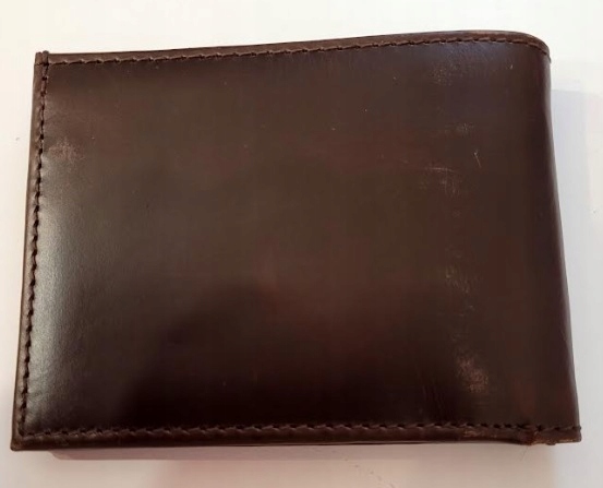 Buckle & Seam Bill Portfel skóra bydlęca brązowy