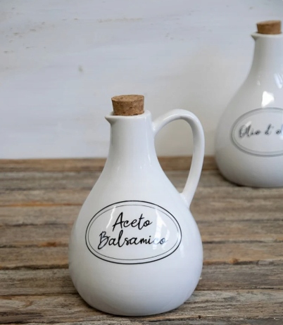 Boltze Dzbanek z korkiem na oliwę i ocet CUCINA, wys. 20 cm 550ml.