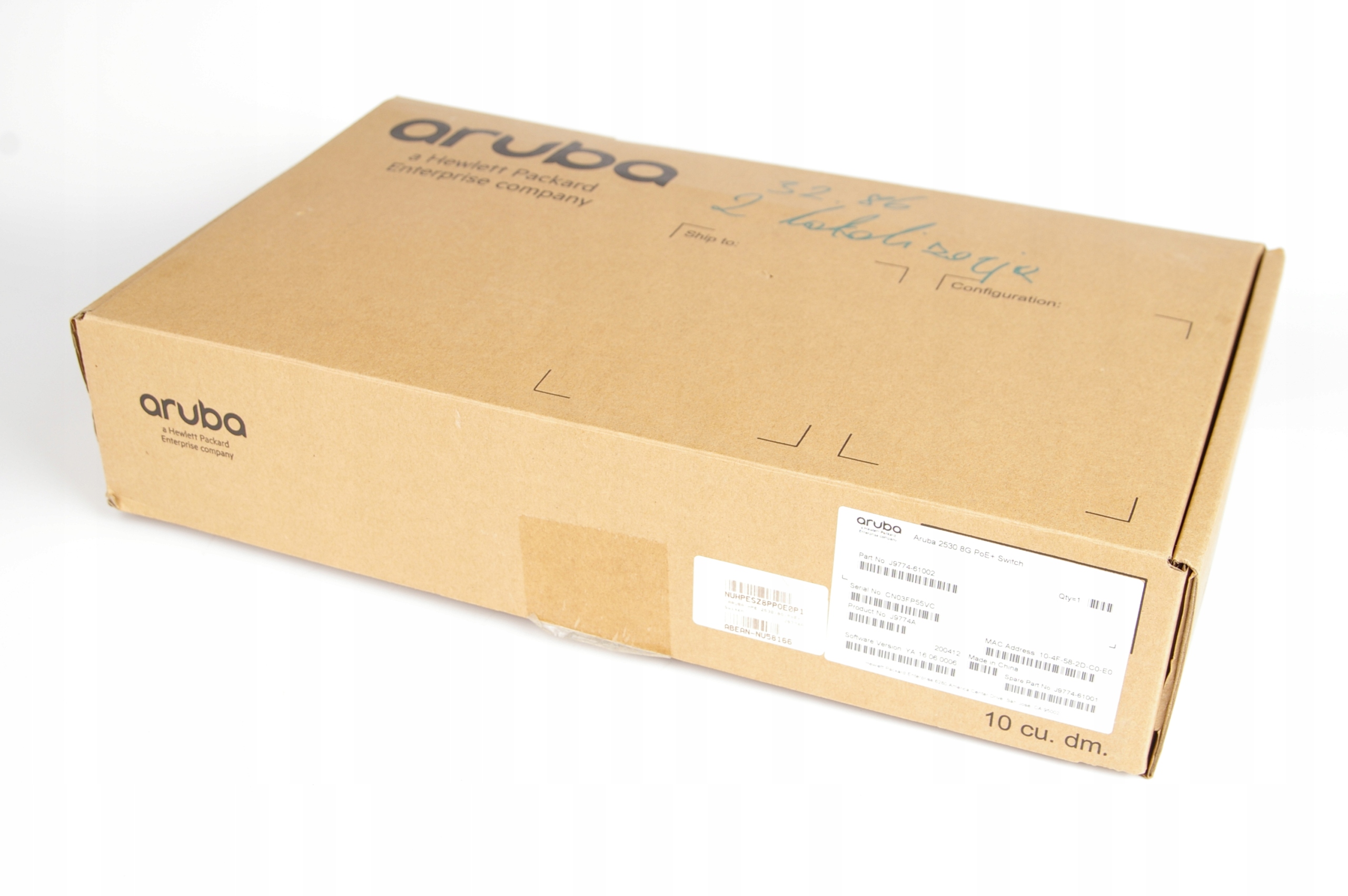 Aruba J9774-60002 J9774A J9774-60001 2530-8G-PoE+ Switch · ID 115244987 · Zdjęcie 1