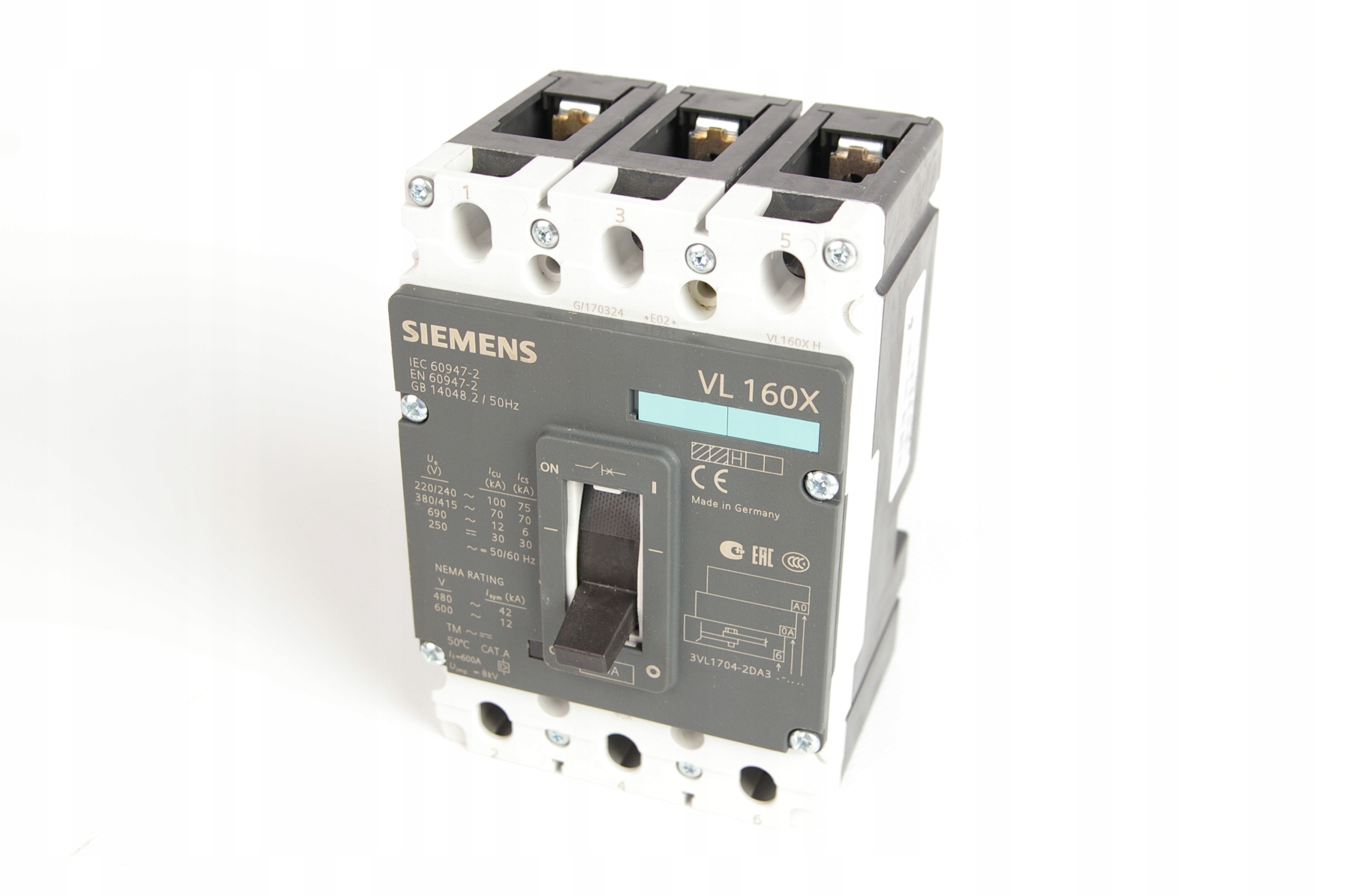 Siemens 3VL1704-2DA36-0AA0 Circuit Breaker VL160X · ID 172794915 · Photo 1