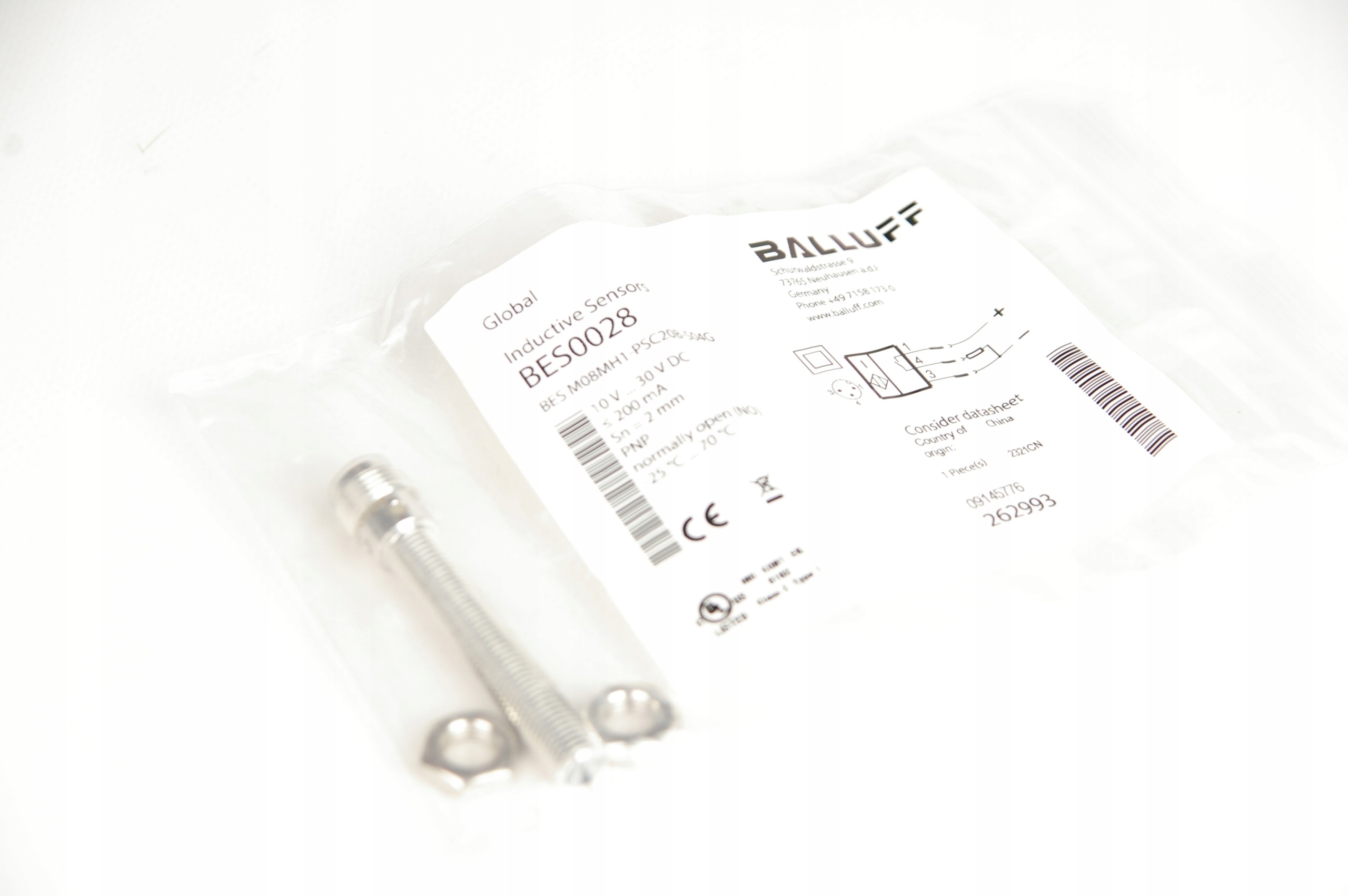 Balluff BES0028 BES M08MH1-PSC20B-S04G Inductive Sensor · ID 318467180 · Zdjęcie 1