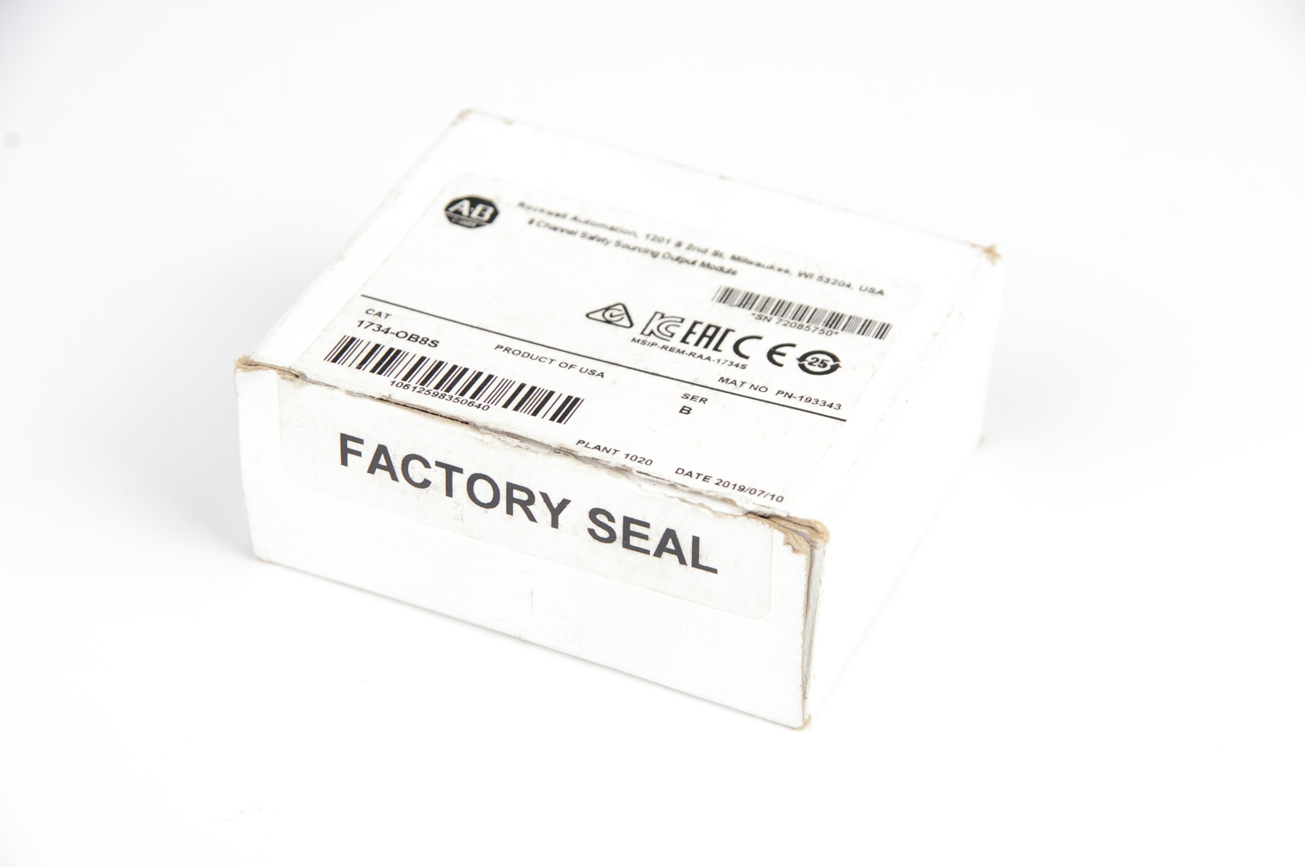 Allen Bradley 1734-OB8S 1734OB8S SER B Point I/O 8 Safety Module · ID 115252967 · Photo 1