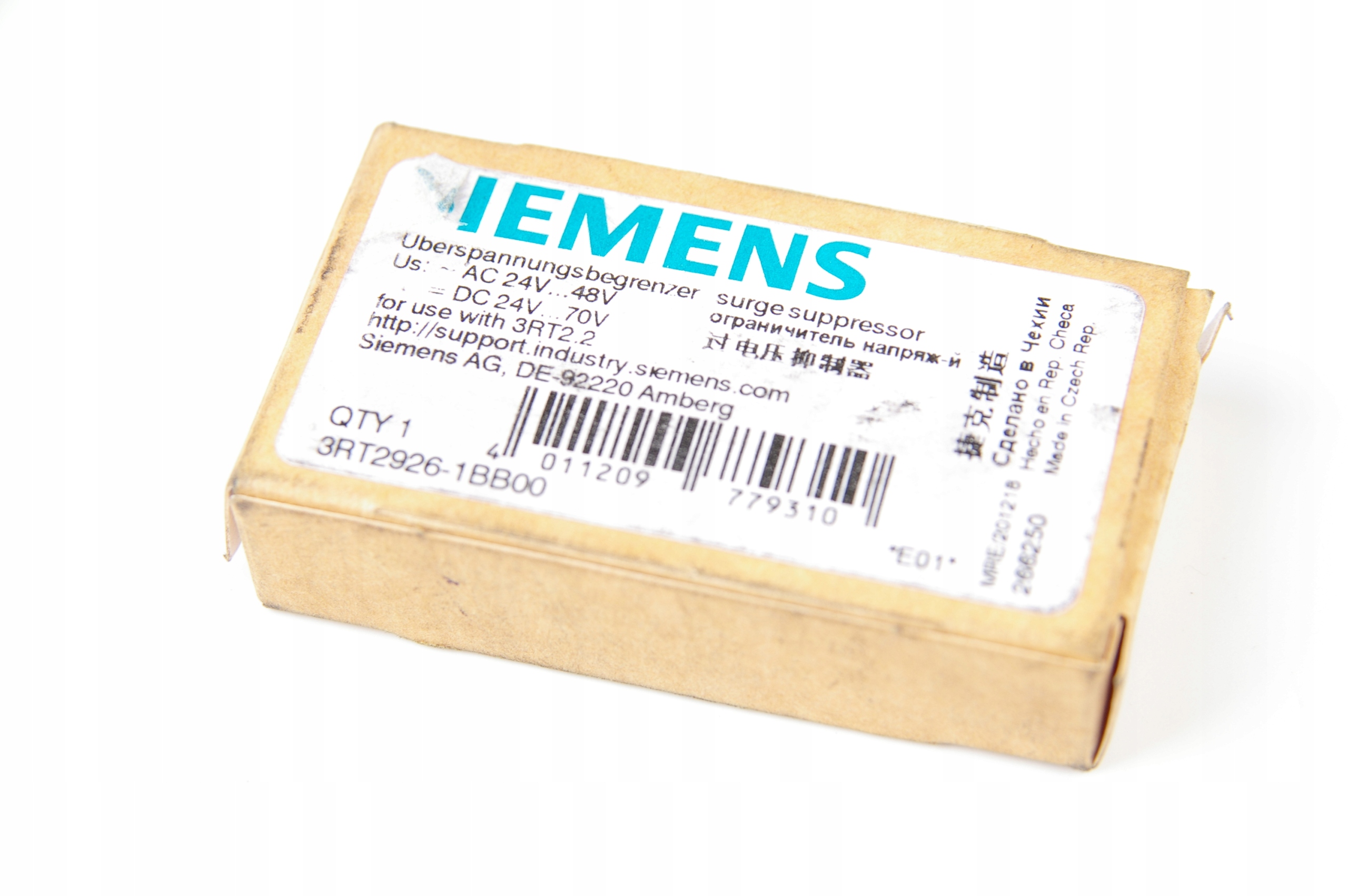 Ogranicznik przepięć Siemens 3RT2926-1BB00 · ID 115258000 · Zdjęcie 1