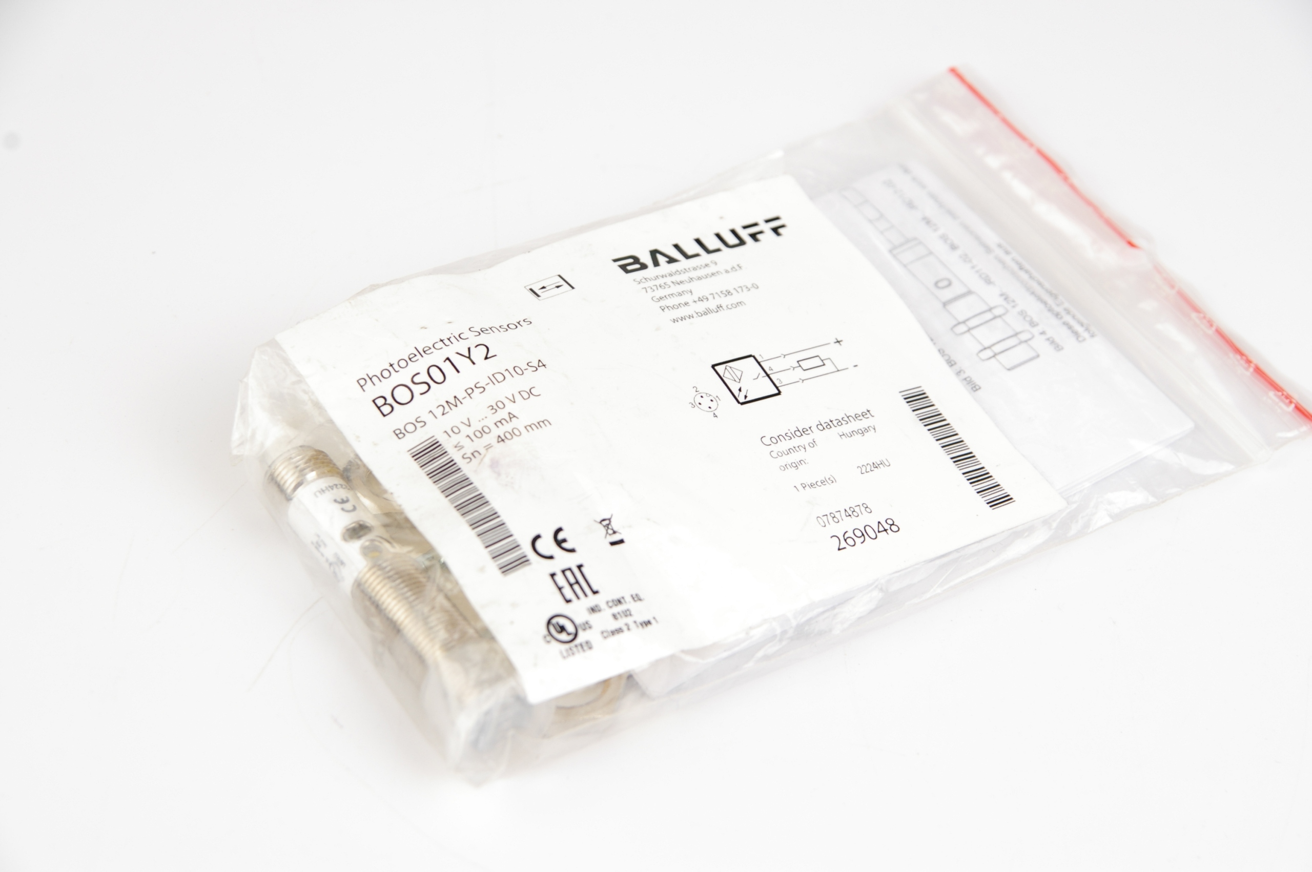 Czujnik Balluff BOS01Y2 BOS 12M-PS-ID10-S4 · ID 115256458 · Zdjęcie 1