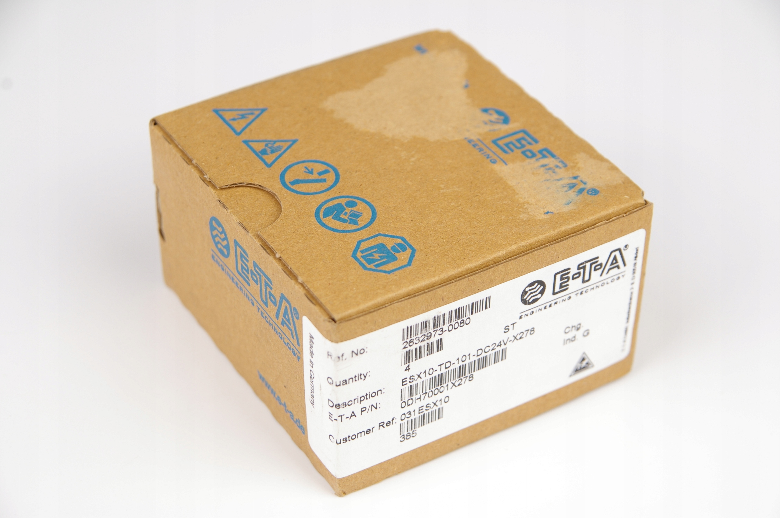 E-T-A ESX10-TD-101-DC24V-X278 ESX10-TD-101-DC24V-0.5/1/2A Circuit Breaker · ID 115253088 · Photo 1