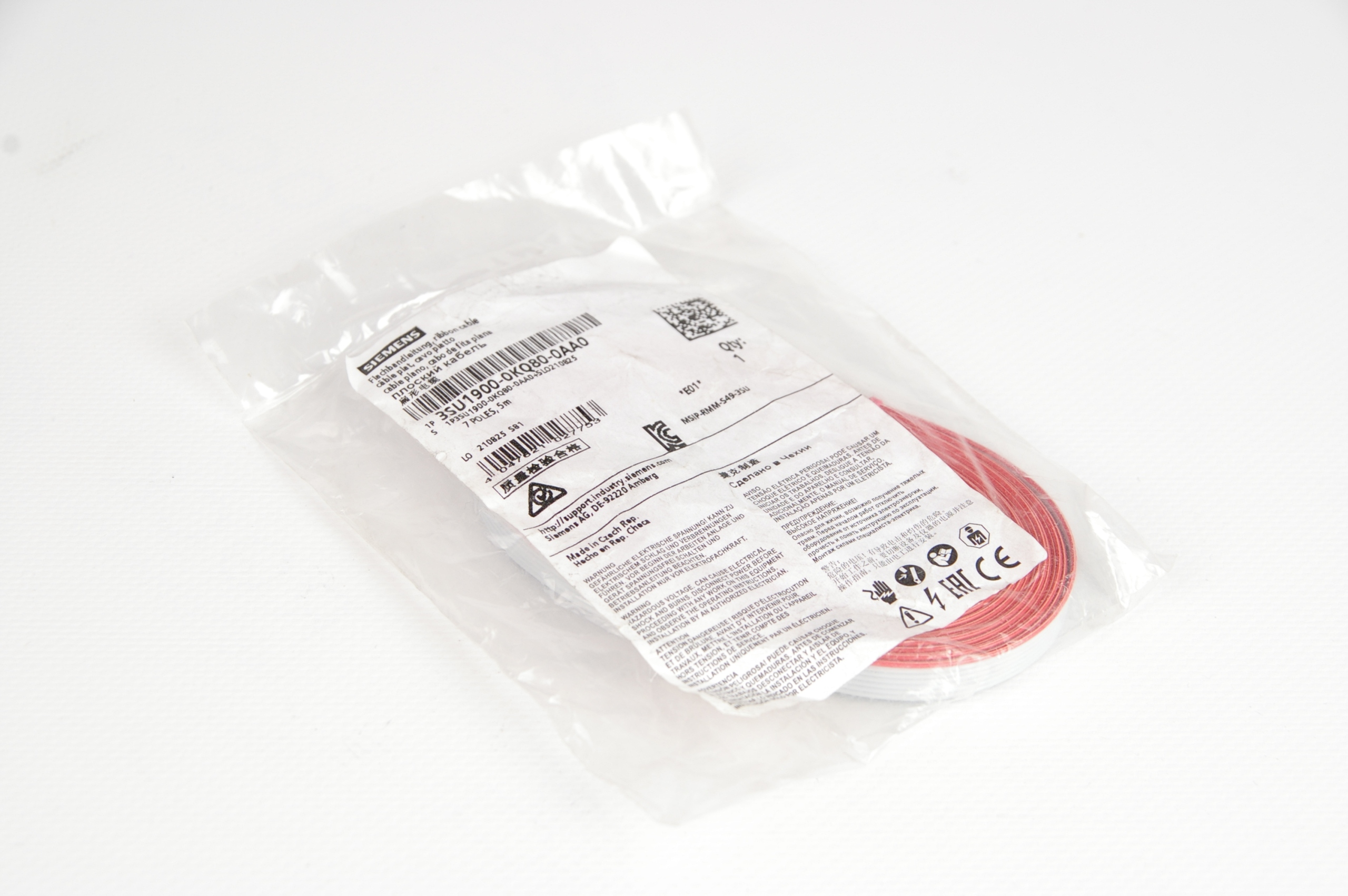 Siemens 3SU1900-0KQ80-0AA0 Flat cable Len: 5m PIN: 7 · ID 171934872 · Bild 1