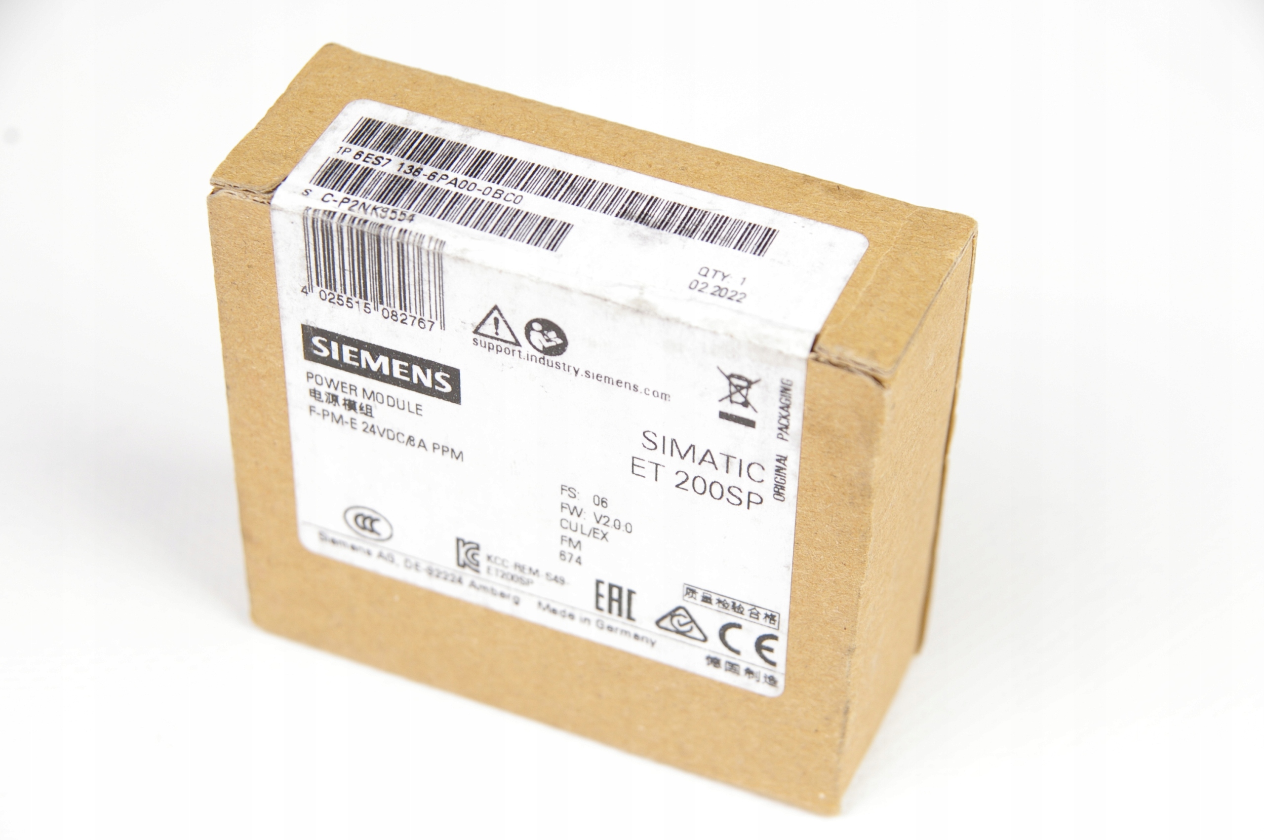 Siemens 6ES7136-6PA00-0BC0 6ES7 136-6PA00-0BC0 Power Module · ID 177039622 · Bild 1