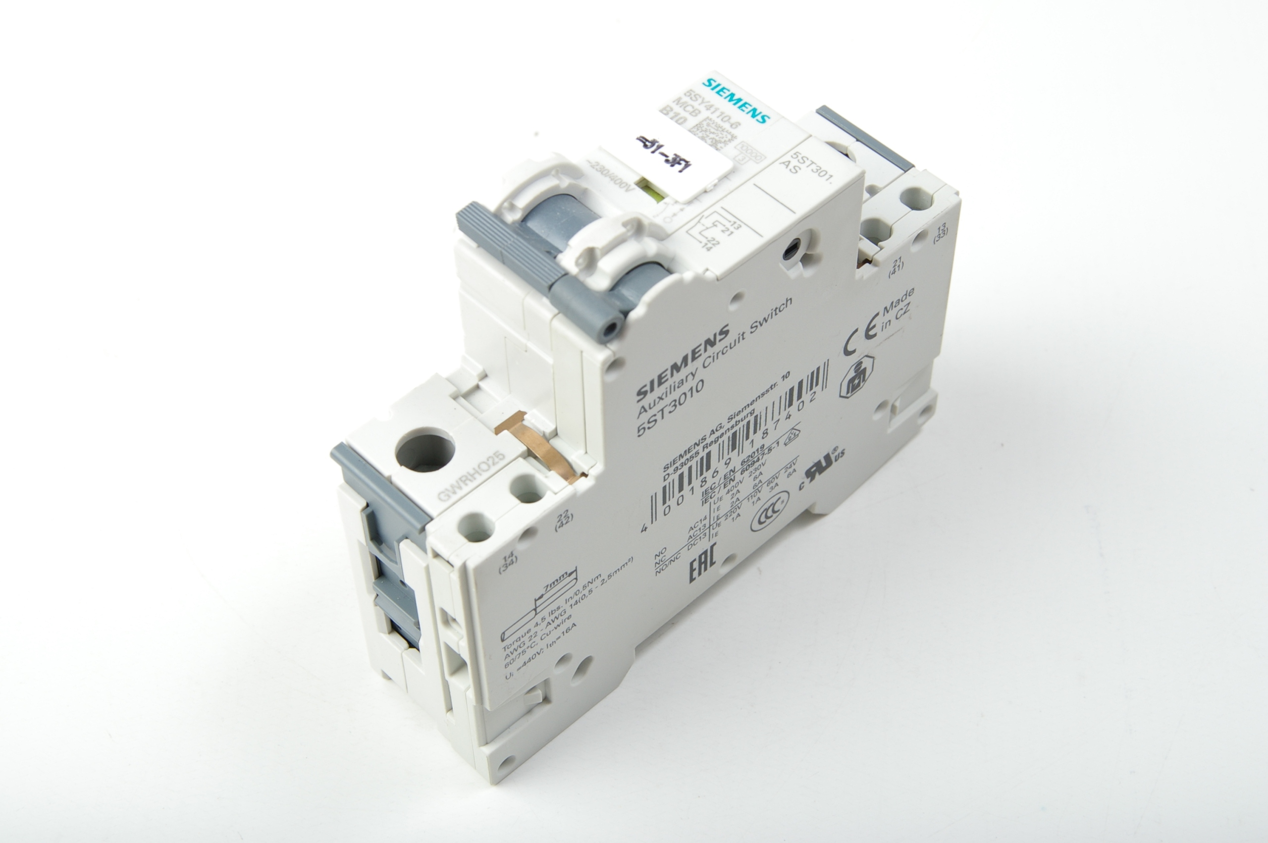 Wyłącznik Siemens 5SY4110-6 MCB 5SY4 110-6 MCB · ID 115261435 · Photo 1