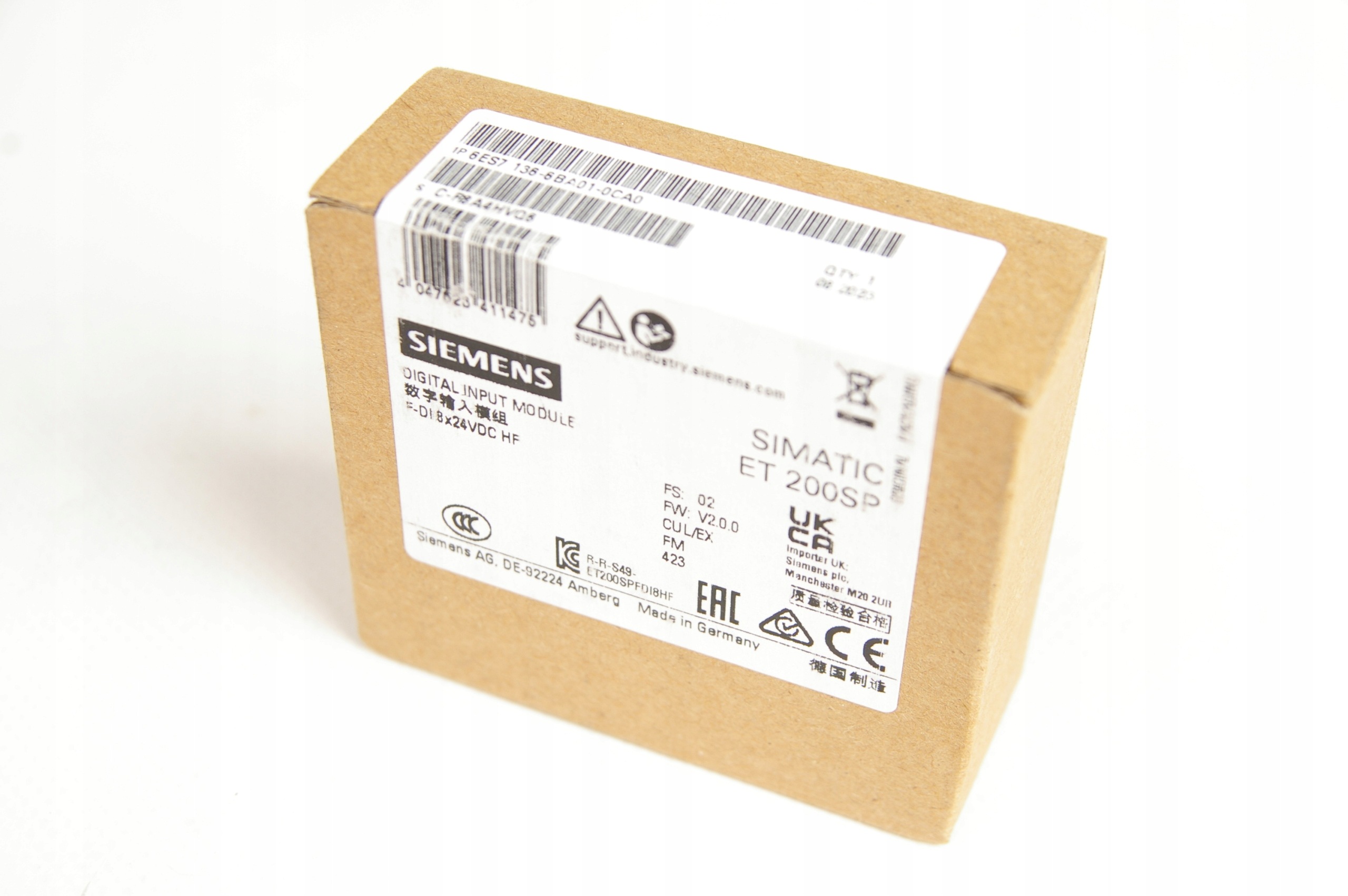 Siemens 6ES7136-6BA01-0CA0 6ES7 136-6BA01-0CA0 ET200SP DP Input Module · ID 331969582 · Zdjęcie 1