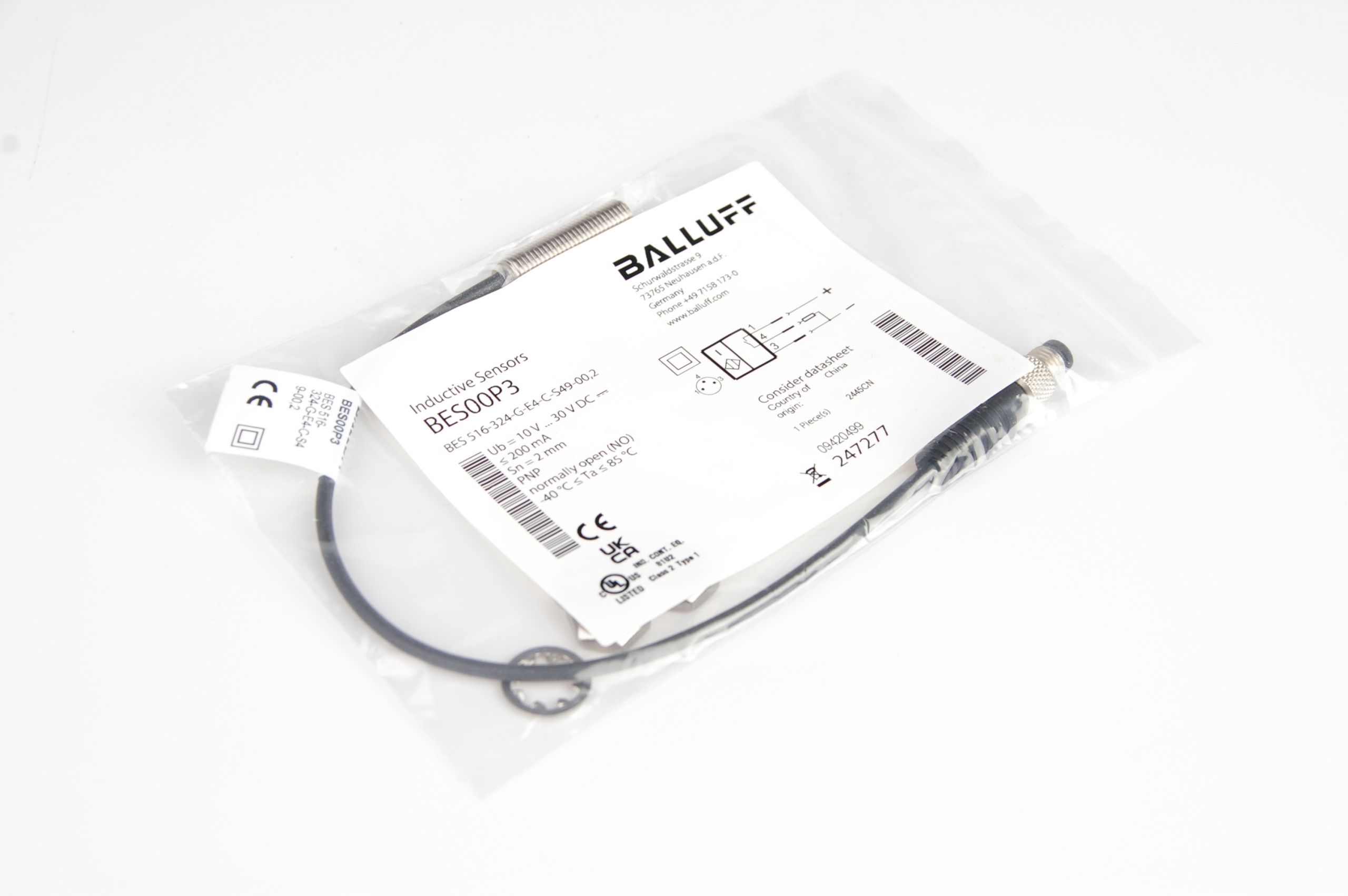 Balluff BES00P3 BES 516-324-G-E4-C-S49-00,2 Sensor · ID 115247643 · Bild 1