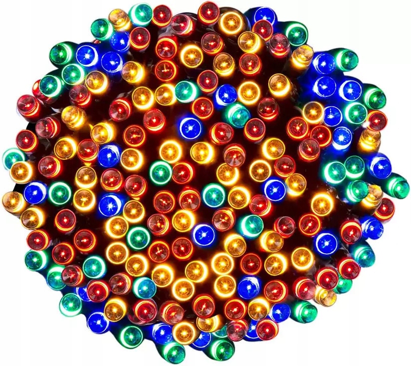 LAMPKI CHOINKOWE Świąteczne Światełka WEWNĘTRZNE 200led MULTIKOLOR L200M