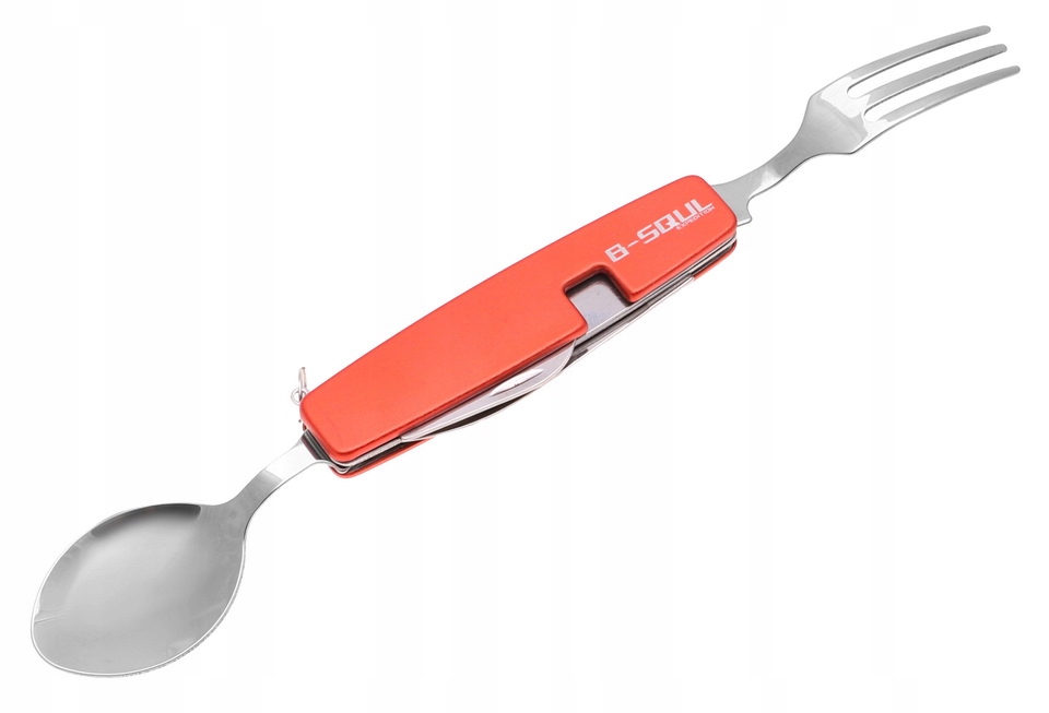 NIEZBĘDNIK Turystyczny Scyzoryk 5w1 Nóż Widelec Łyżka Otwieracz 3191