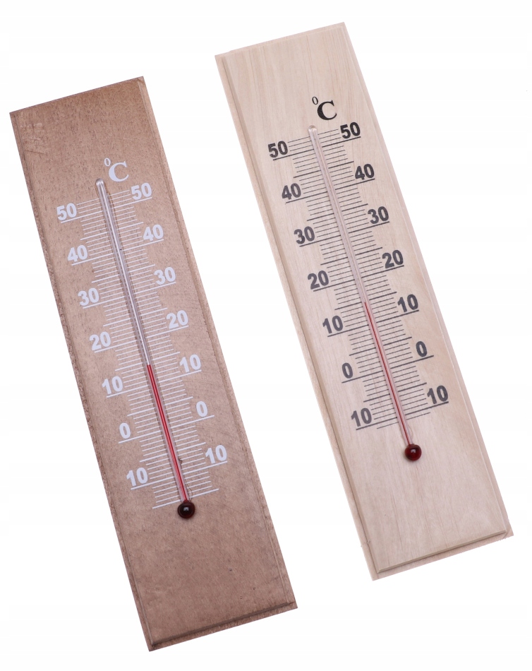 TERMOMETR POKOJOWY drewniany BEZRTĘCIOWY 23cm TPS