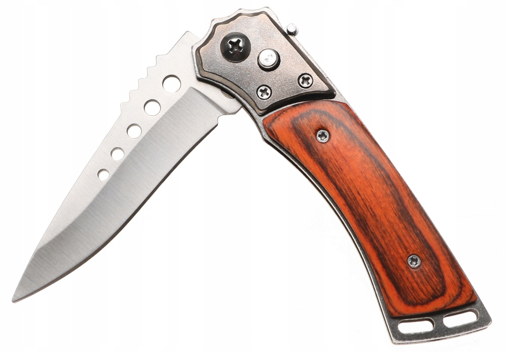 NÓŻ MYŚLIWSKI Scyzoryk Składany Turystyczny Sprężynowy Pokrowiec 1660