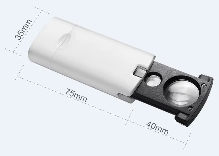 LUPA JUBILERSKA Z LATARKĄ LED Latarka Kieszonkowa 45x 20x 2030