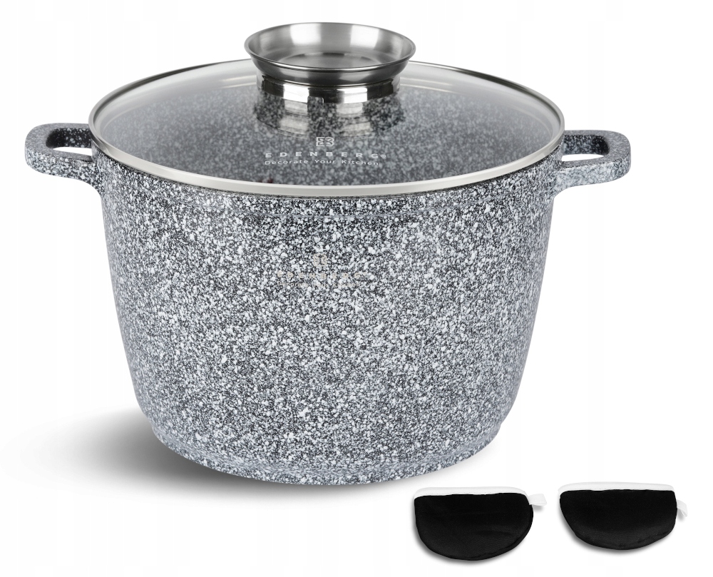 GARNEK Ceramiczny Marmurowy KOCIOŁEK Głęboki Wysoki 4l 20cm 8192