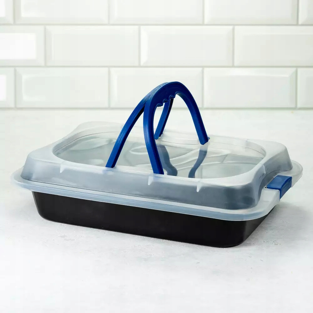 Forma do PIECZENIA Ciast Sernika Mięs Blacha Z Pokrywką KLIPSEM Uchwyt 4197