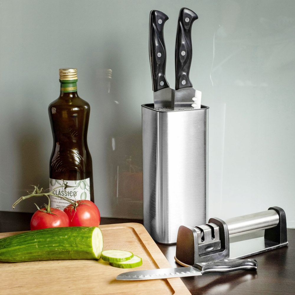 STOJAK na NOŻE Stalowy do NOŻY Blok Pojemnik Uniwersalny Uchwyt 22cm 1770