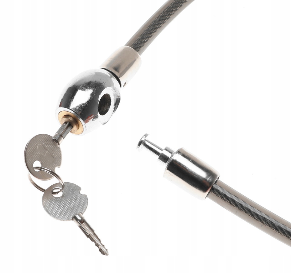 ZAPIĘCIE ROWEROWE Linka Do ROWERU Blokada Zatrzask Zabezpieczenie 9855