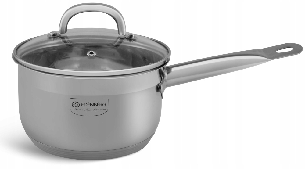 RONDEL Stalowy Garnek GRUBE 5x DNO z POKRYWKĄ 1,9L 16cm 6013