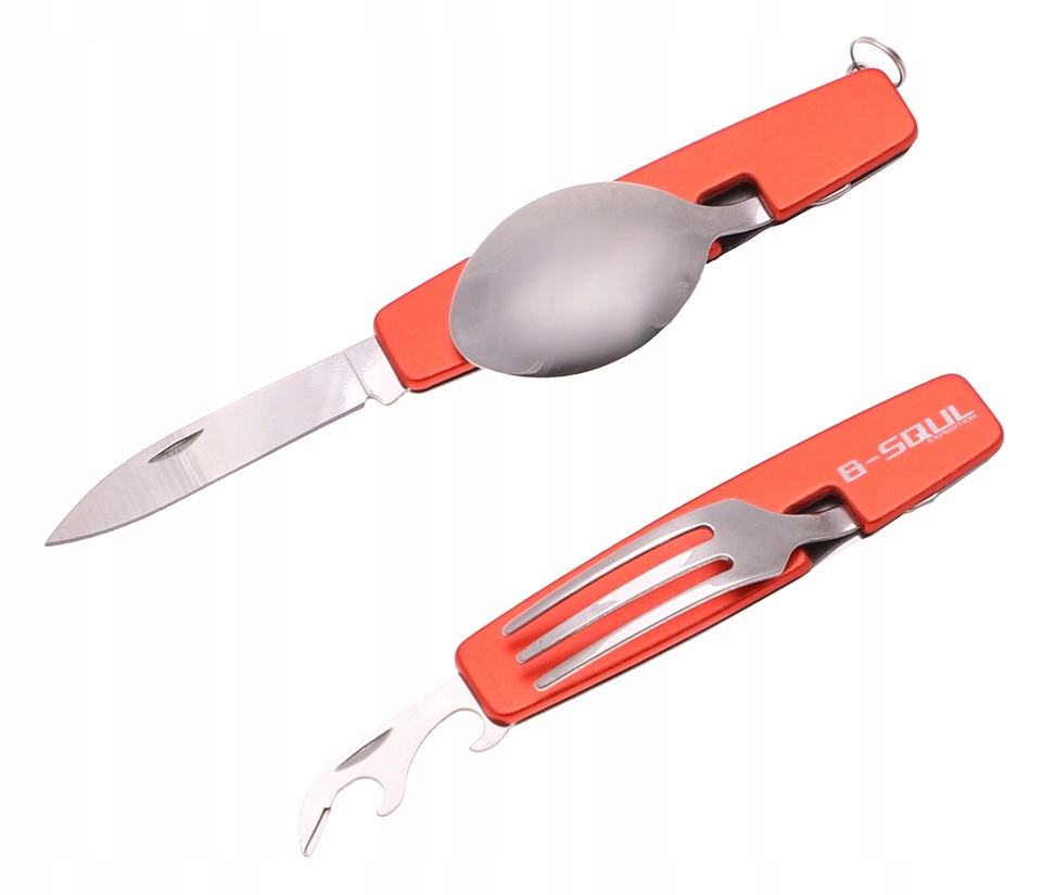 NIEZBĘDNIK Turystyczny Scyzoryk 5w1 Nóż Widelec Łyżka Otwieracz 3191